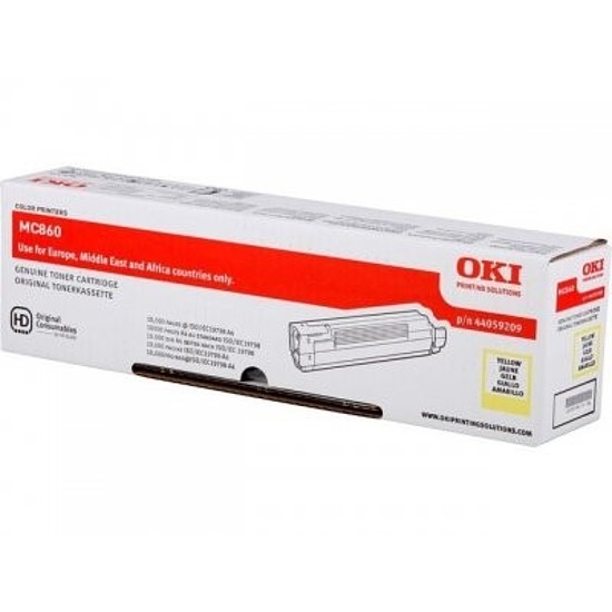 Oki MC860 lézertoner eredeti Yellow 10K 44059209