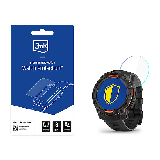 Okosóra képernyővédő 3mk óravédő FlexibleGlass Garmin Instinct 3 45mm-hez (Amoled, Solar)