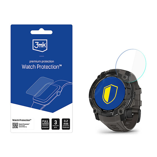 Okosóra képernyővédő 3mk óravédő FlexibleGlass Garmin Instinct 3 50mm-hez (Amoled, Solar)