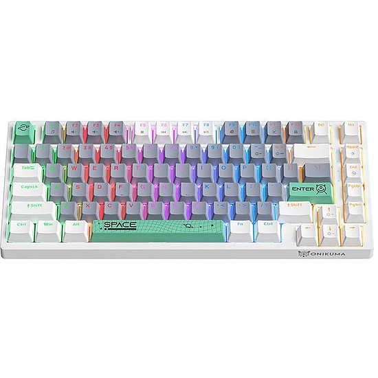 ONIKUMA G52 82 gombos USB vezetékes mechanikus billentyűzet (ANGOL) (G52 Wired white)