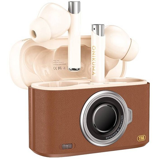 ONIKUMA T18 Bluetooth fülbe helyezhető fülhallgató barna (T18 brown)