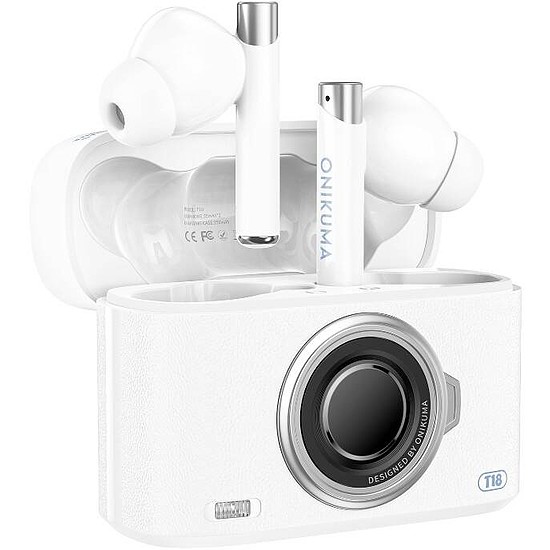 ONIKUMA T18 Bluetooth fülhallgató fehér (T18 white)