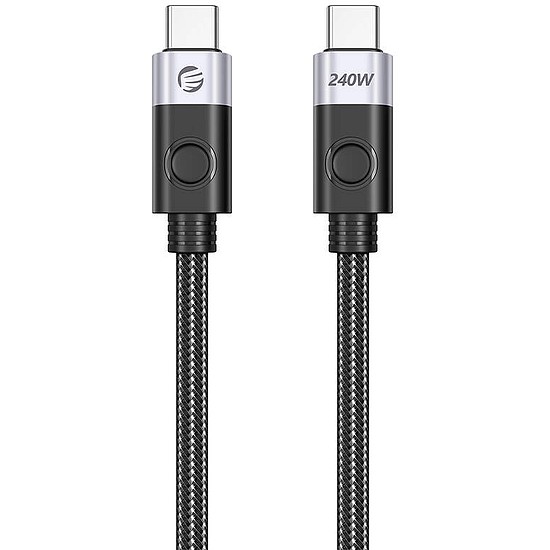 Orico 240 W USB-C-USB-C töltőkábel, 1 m fekete (CC240-40-10-BK-BP)
