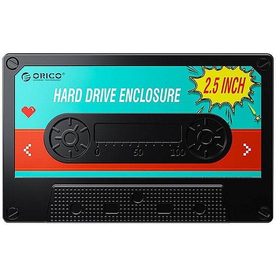 Orico 2580 HDD/SSD 2,5"-os meghajtóház, 5 Gbps, USB-A - USB Micro-B fekete (2580U3-V1-BK-EP-IP)