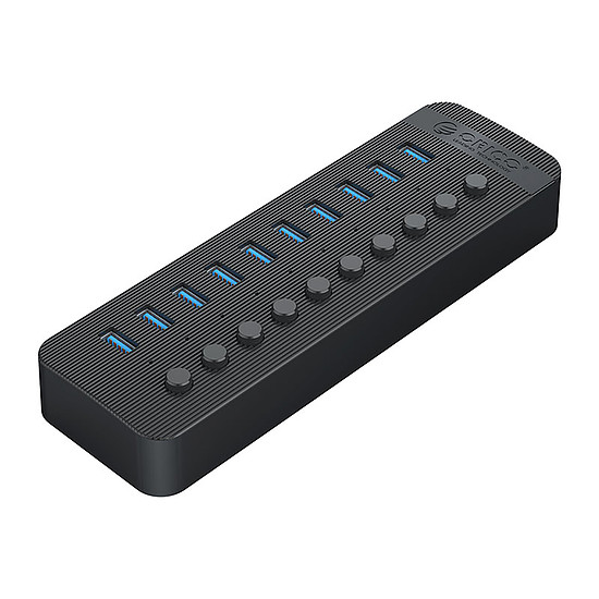 Orico CT2U3-10AB 10x USB-A 3.0 Hub kapcsolókkal - fekete