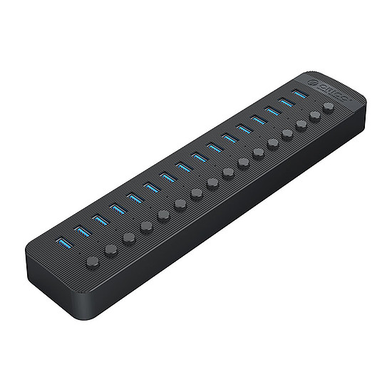 Orico CT2U3-16AB 16x USB-A 3.0 Hub kapcsolókkal - fekete