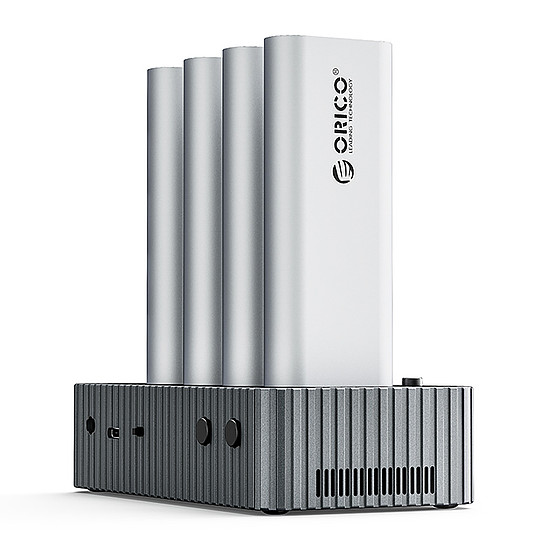 Orico IT48N-C 4 lemezes dokkolóállomás M.2 NVME klónozási funkcióval - szürke