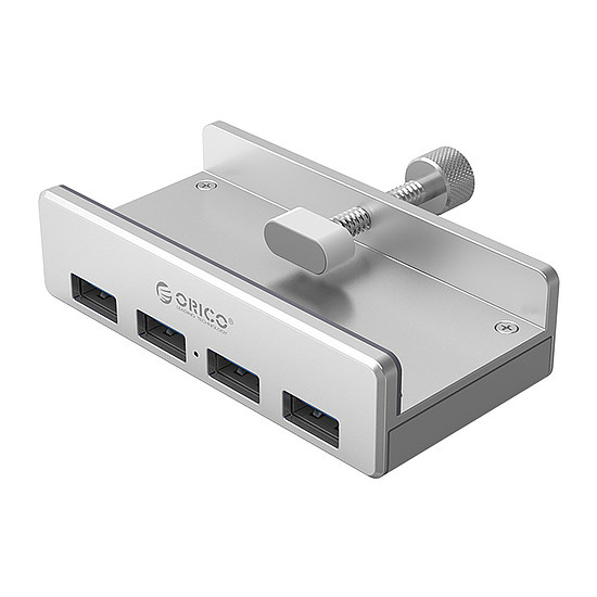 Orico MH4PU Elosztó Szorítóval Rögzíthető 4x USB-A 3.0 - Ezüst