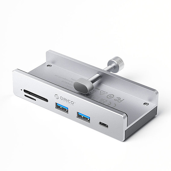 Orico MH5PC Elosztó Csavarozható USB-C / 2x USB-A 3.2 + 1x USB-C 3.2 + 1x SD&TF - Ezüst