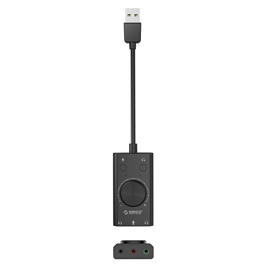 Orico SC2 külső multifunkciós hangkártya USB-A csatlakozóval - fekete