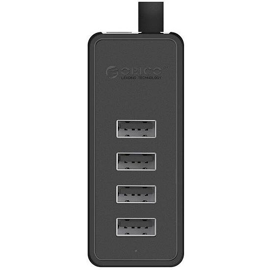 Orico W5P-100 USB-4x USB 2.0 hub adapter fekete (W5P-U2-100-BK-EP-IP)