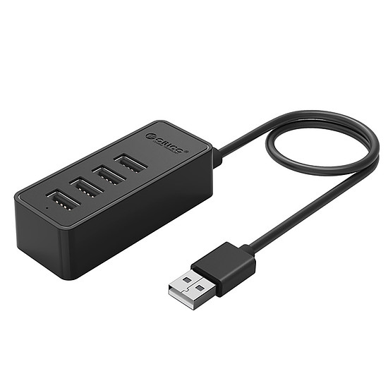 Orico W5P-U2-100 elosztó 4x USB-A 2.0 + microUSB 5V 1m - fekete