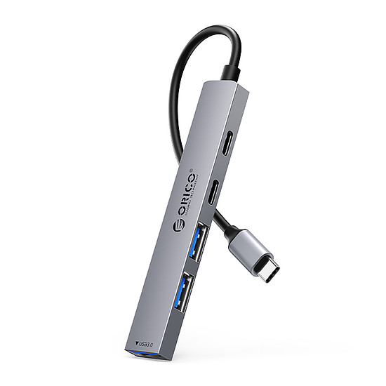 Orico YSB4-U2 USB-A/USB-C Hub Dokkolóállomás 2x USB-A 2.0 + 1x USB-A 3.0 + 1x USB-C 2.0 + 1x USB-C - Szürke