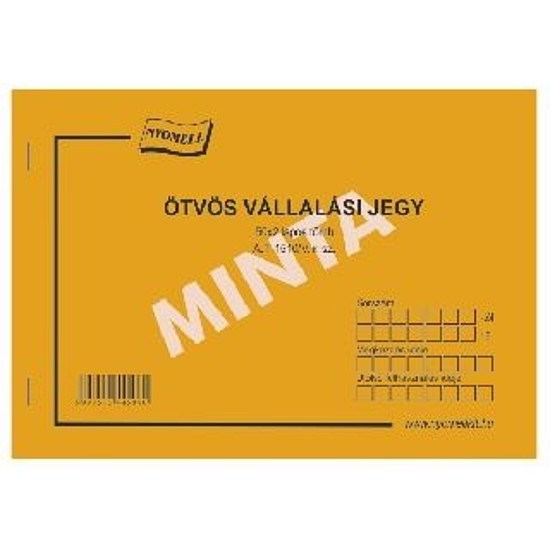 Ötvös vállalási tömb A5 50x2 lapos A.T.1510/V