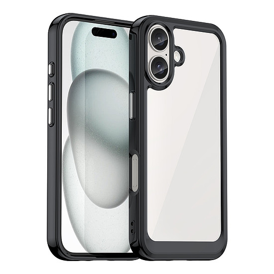 Outer Space tok iPhone 16e-hez, rugalmas kerettel - fekete