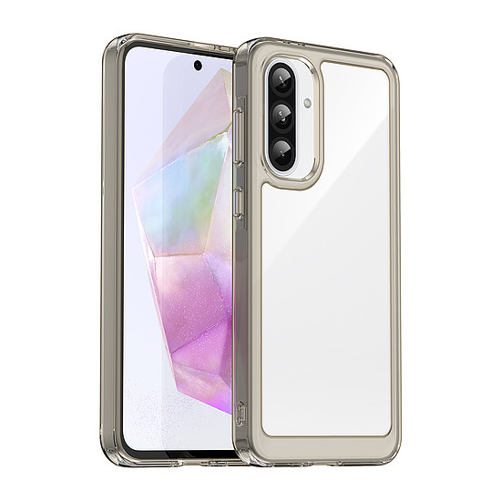 Outer Space tok Samsung Galaxy A26 készülékhez, rugalmas kerettel - félig átlátszó, fekete