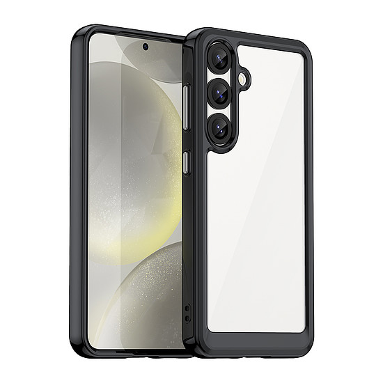Outer Space tok Samsung Galaxy S25 Edge-hez, rugalmas kerettel - fekete