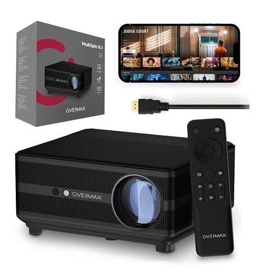 Overmax Multipic 6.1 LED Projektor Auto Keystone Auto Focus Android 2xHDMI 2XUSB
