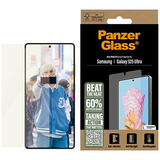 PanzerGlass All-in-One ultraszéles illeszkedésű edzett üveg Samsung Galaxy S25 Ultra készülékhez