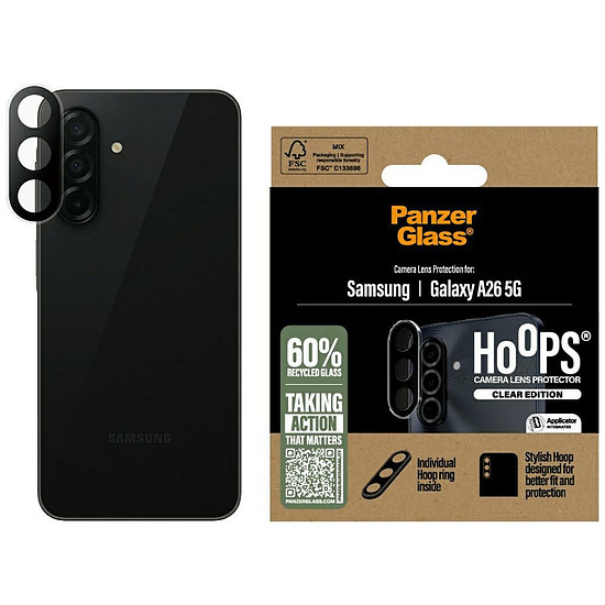 PanzerGlass Hoops lencsevédő edzett üveg Samsung Galaxy A26 5G-hez - átlátszó