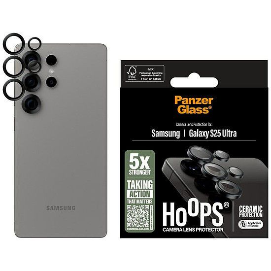 PanzerGlass Hoops lencsevédő Samsung Galaxy S25 Ultra készülékhez