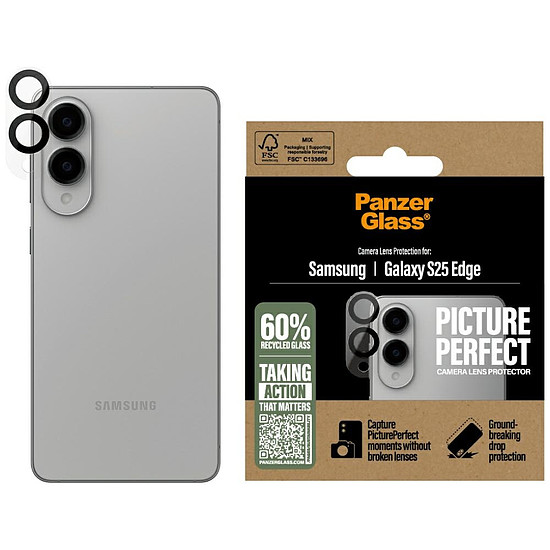 PanzerGlass PicturePerfect lencsevédő edzett üveg Samsung Galaxy S25 Edge-hez - átlátszó