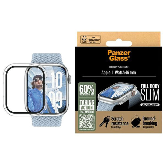 PanzerGlass Snappie teljes testű Apple Watch 10 46mm átlátszó 3714