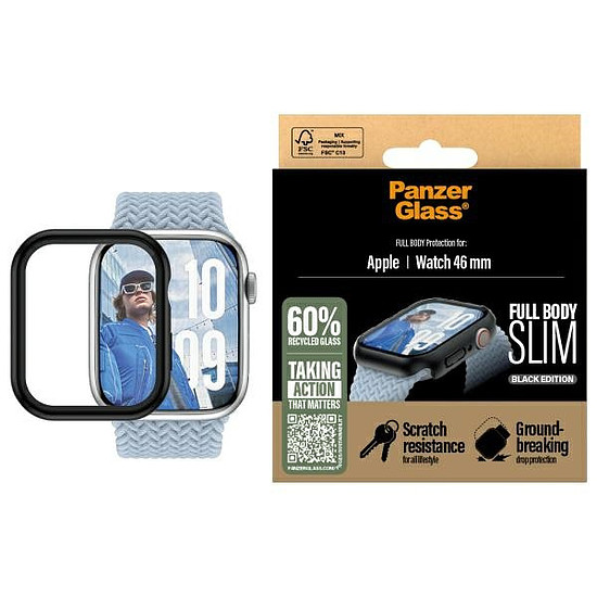 PanzerGlass Snappie teljes testű Apple Watch 10 46mm fekete/fekete 3717