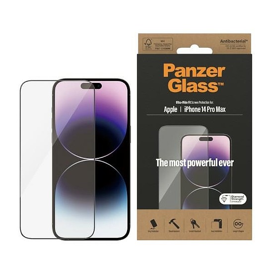PanzerGlass Ultra-Wide Fit antibakteriális edzett üveg iPhone 14 Pro Max készülékhez