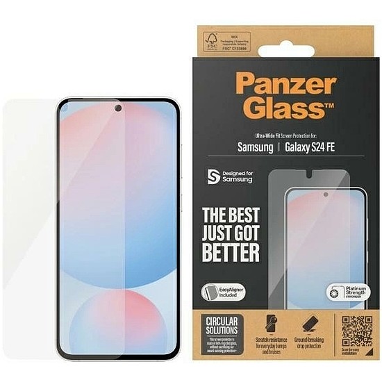 PanzerGlass Ultra-Wide Fit képernyővédő edzett üveg Samsung Galaxy S23 FE készülékhez - átlátszó