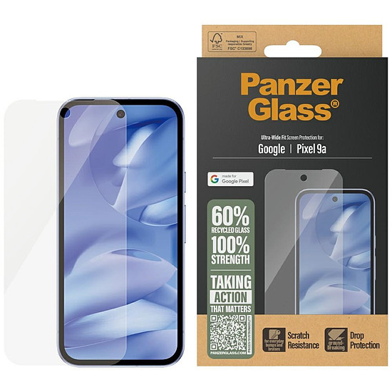 PanzerGlass ultraszéles edzett üveg Google Pixel 9a 5G-hez