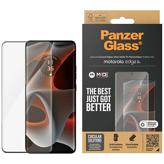 PanzerGlass ultraszéles edzett üveg Motorola Edge 50 Pro / 50 Ultra készülékhez