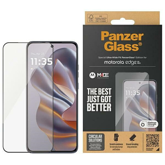 PanzerGlass ultraszéles illeszkedésű edzett üveg Motorola Edge 50 Neo készülékhez