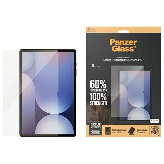 PanzerGlass ultraszéles illeszkedésű edzett üveg Samsung Galaxy Tab S7+ / S8+ / S9+ / S9 FE+ / S10+ készülékekhez