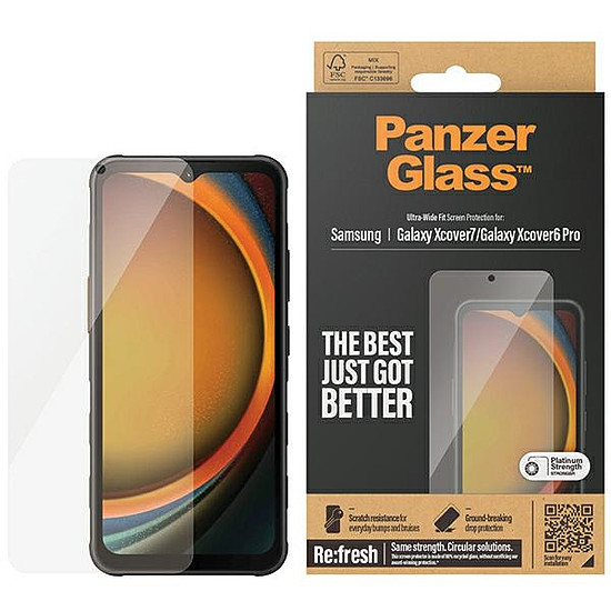 PanzerGlass ultraszéles illeszkedésű edzett üveg Samsung Galaxy Xcover7 / Xcover6 Pro készülékhez