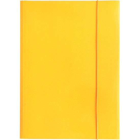 Papír gumis mappa Optima A4 sárga 600 gr.