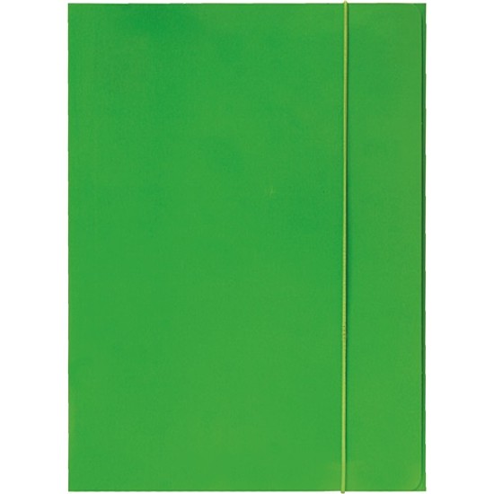 Papír gumis mappa Optima Fluo A4 zöld 600 gr.