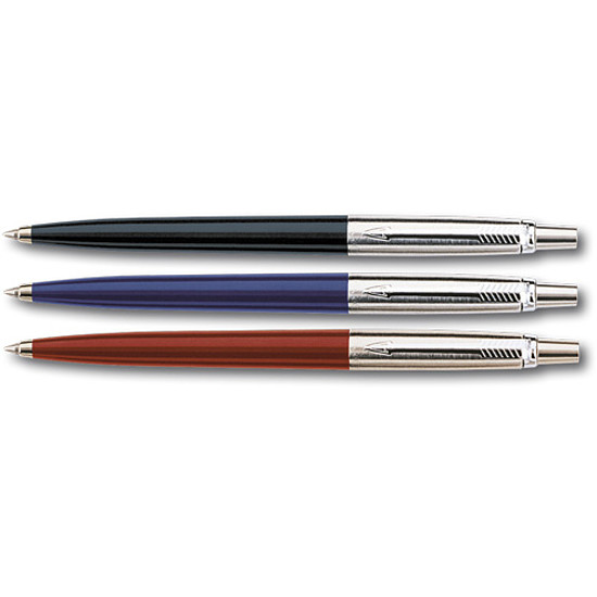 Parker Royal Jotter golyóstoll, fém, nyomógombos rozsdamentes acél, arany klipsz 0,7 mm kék írásszín 1953182