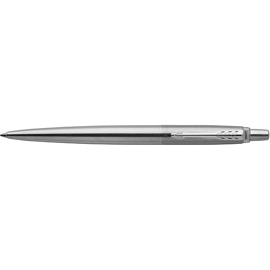 Parker Royal Jotter golyóstoll, fém, nyomógombos rozsdamentes acél, ezüst klipsz 1 mm kék írásszín 1953170