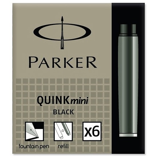Parker Royal töltőtollpatron fekete rövid 6db/doboz 1950407