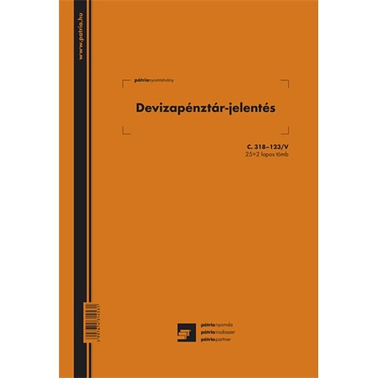 Pátria Deviza pénztárjelentés A4 25x2 lapos álló C.318-123/V