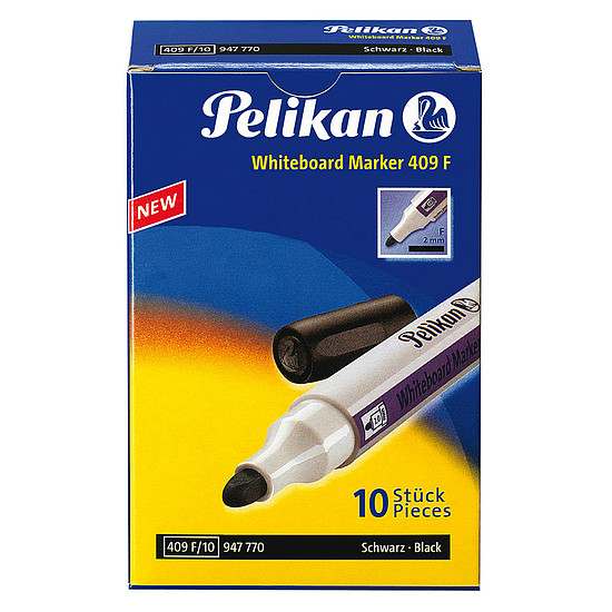 Pelikan 409 táblamarker fekete 2 mm kerek hegy 741