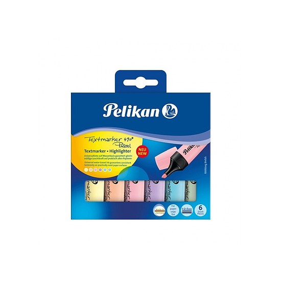 Pelikan 490 szövegkiemelő pasztell szín 6-os klt 