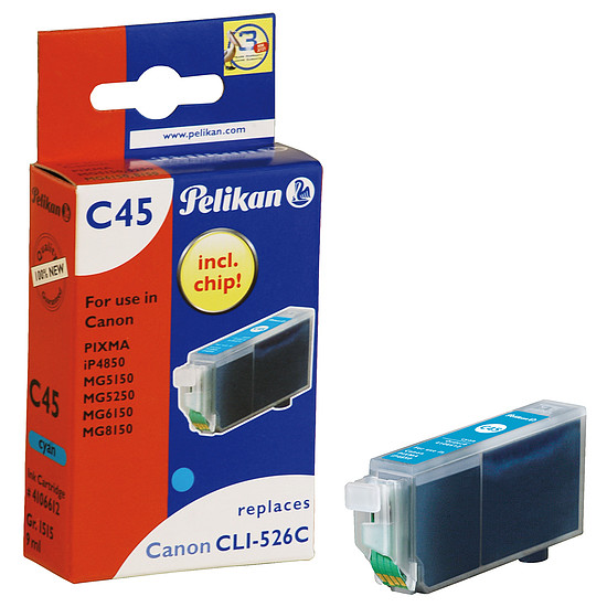 Pelikan Canon CLI-526 Cyan tintapatron 9ml 4106612