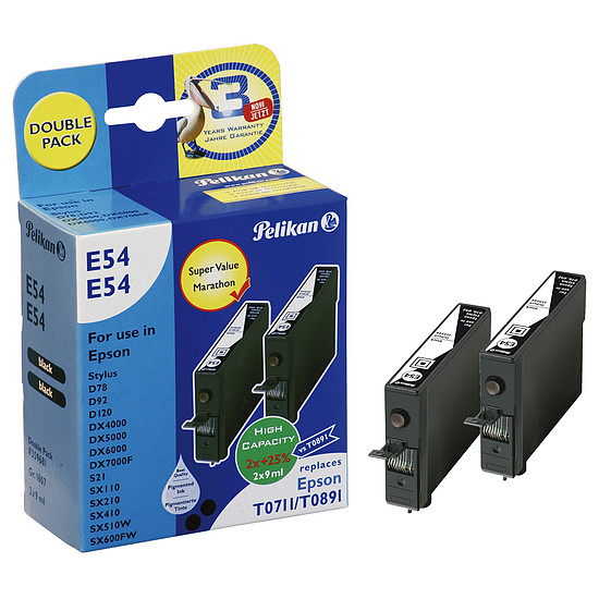 Pelikan Epson T07114H10 HC Duo pack Black tintapatron 2 x 9ml 359681 Gr. 1607