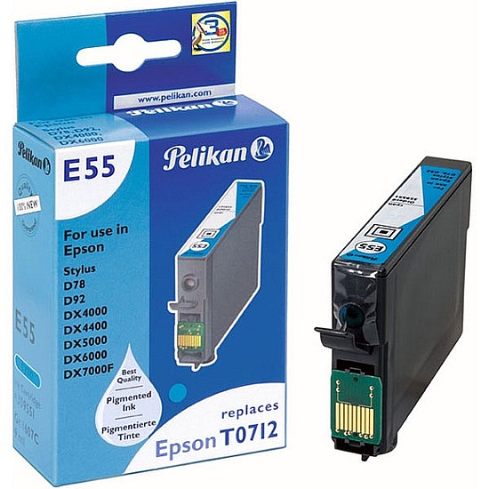 Pelikan Epson T0712 Cyan tintapatron 9ml 359551 Gr. 1607