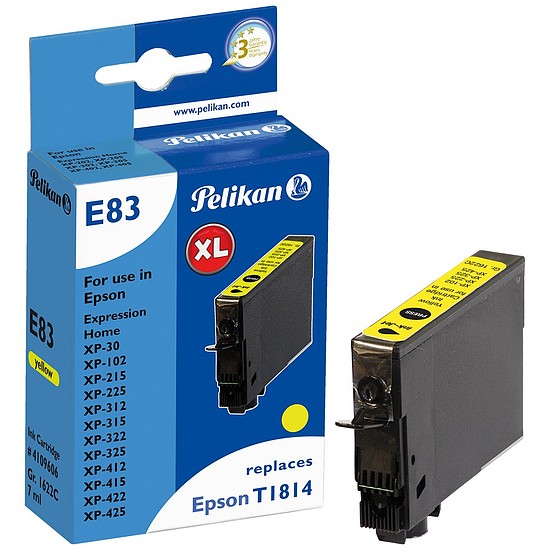Pelikan Epson T18XL T1814 Yellow tintapatron 7ml 4109606 GR. 1622C Akció a készlet erejéig!