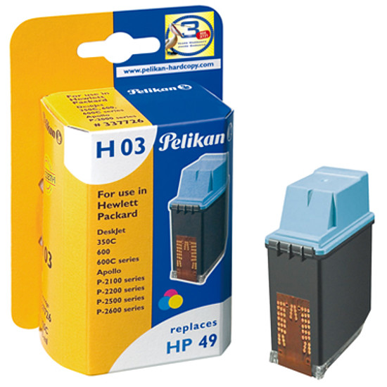Pelikan HP 51649A No.49 Black tintapatron 3 x 7,6ml 337726 Gr. 925