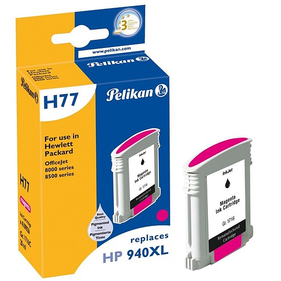 Pelikan HP C4908AE No.940XL Magenta tintapatron 20ml 4109026 Gr. 1716