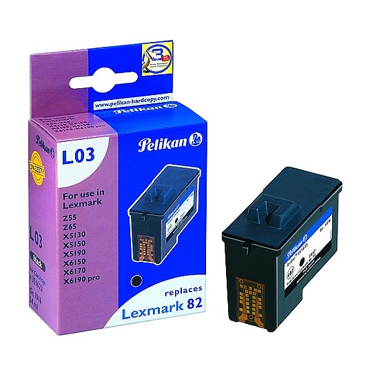 Pelikan Lexmark 82 0018L0032 18LX032 Black tintapatron 651623 Gr. 1016